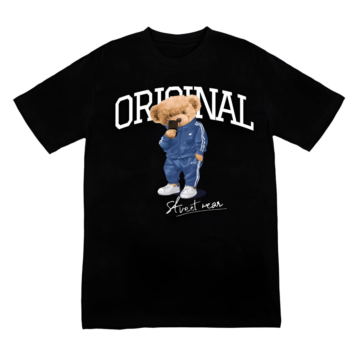 Black Streetwear T-Shirt | Teddy Bear T-Shirt | Byou clothing nyc