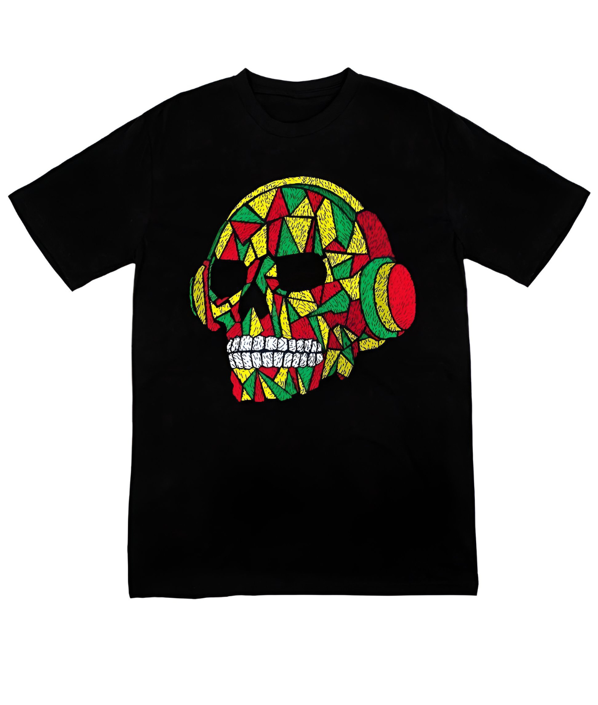 Skull Graphic Tee | Reggae Skull Vibes Tee | Byou clothing nyc